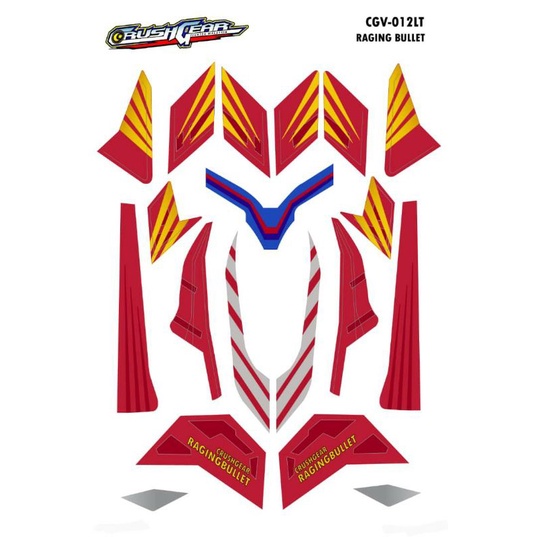 Raging Bulet Sticker Crush Gear Waterproof | Shopee Malaysia