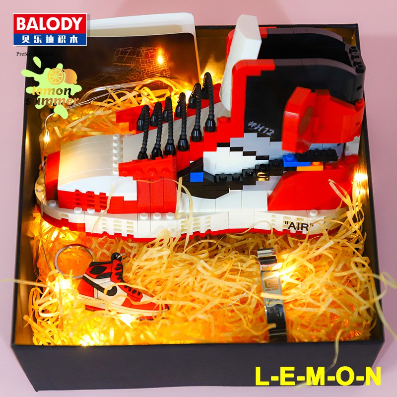 17 Colours Nike Lego AIR JORDAN 1 Building Block Shoes with Lego