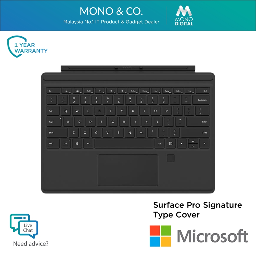 Microsoft Surface Pro Signature Type Cover with Fingerprint ID | Shopee ...