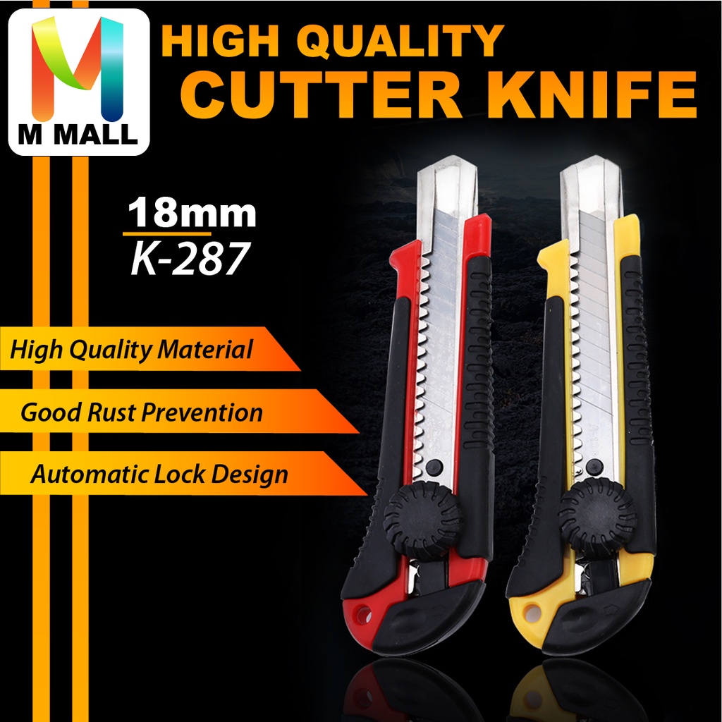 M MALL 1PCS HIGH QUALITY K-287 18MM CUTTER KNIFE Industrial Utility ...