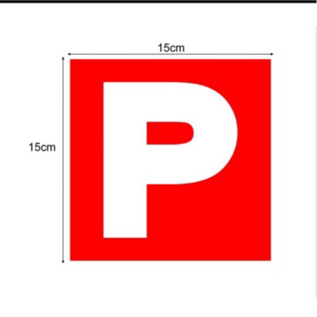Sticker P Lesen Kereta Motor Reflektif / Reflective P Sticker For Car ...