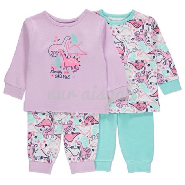 {GEORGE UK} Set pyjamas Dino A | Shopee Malaysia