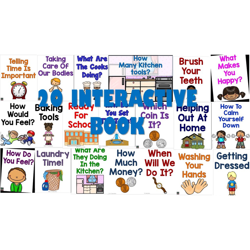 Ebook Printable Interactive Book Activity Worksheet Total 20 books ...