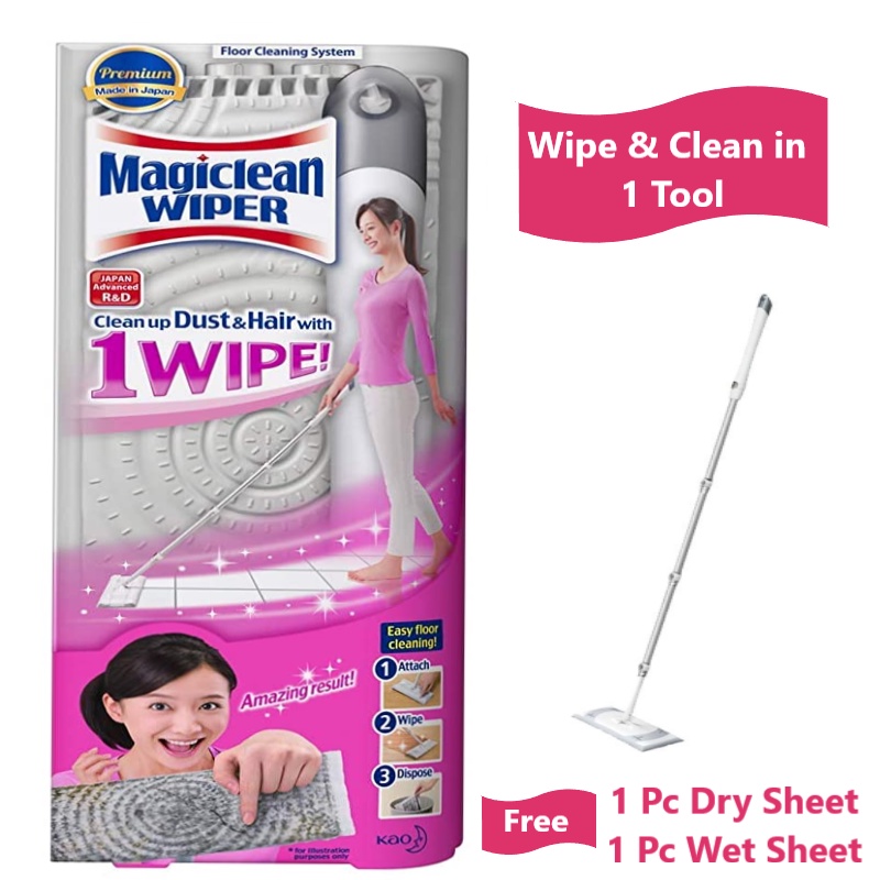 Kao Magiclean Wiper Mop Stick Magic Clean Refill Shopee Malaysia