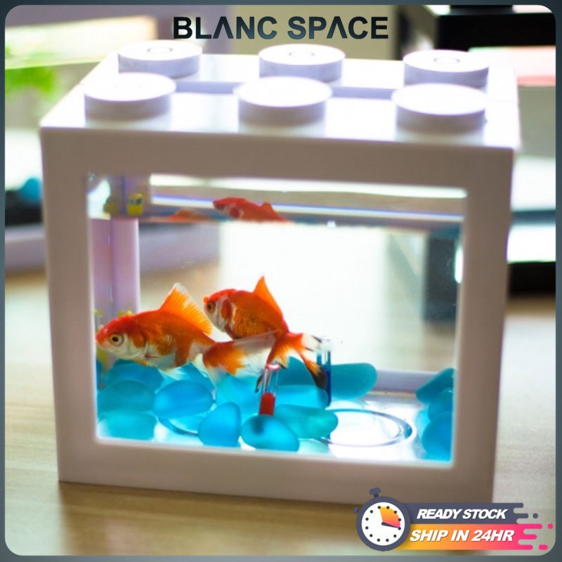 [BS] Betta fish Mini Aquarium Fighting Cylinder Rumble LED Building