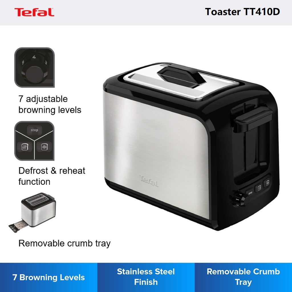 TEFAL Pembakar Roti 2-Slot dengan Penutup 💬 Express 2-Slots TOASTER ...