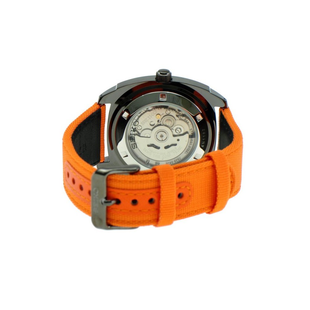 Seiko Retro Classic SNKN39K1 Gents Automatic Leather Watch Orange Black Shopee Malaysia