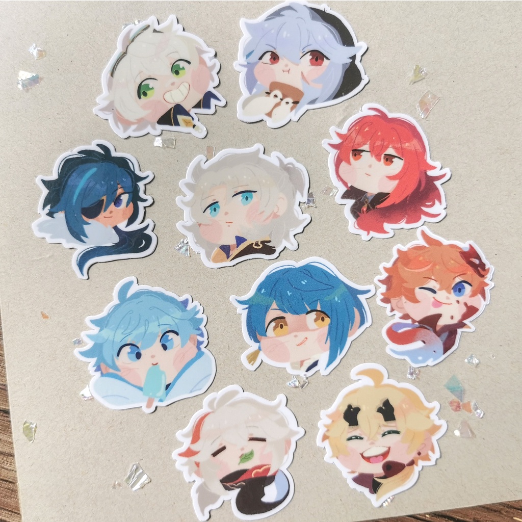 [by @parvaillust] Biskut Abe Sticker Pack Genshin Impact | Shopee Malaysia