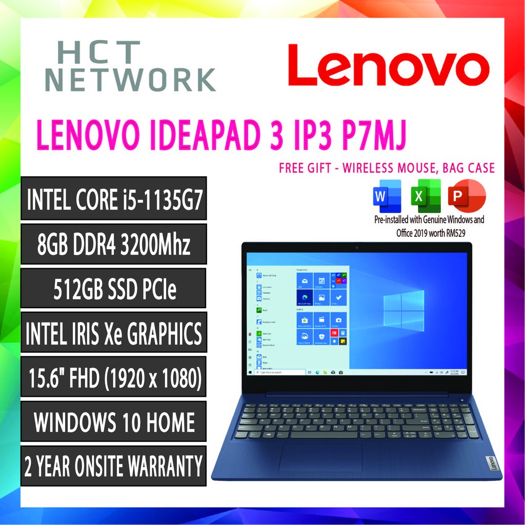 LENOVO IP3-P7MJ BLUE LENOVO LAPTOP (I5-1135G7, 8GB RAM, 512GB SSD ...