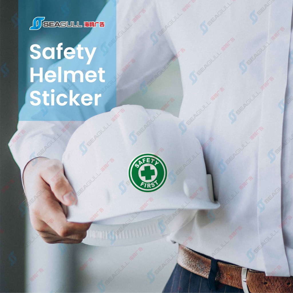 Helmet Sticker Safety First Label Sticker Utamakan Keselamatan Pelekat ...