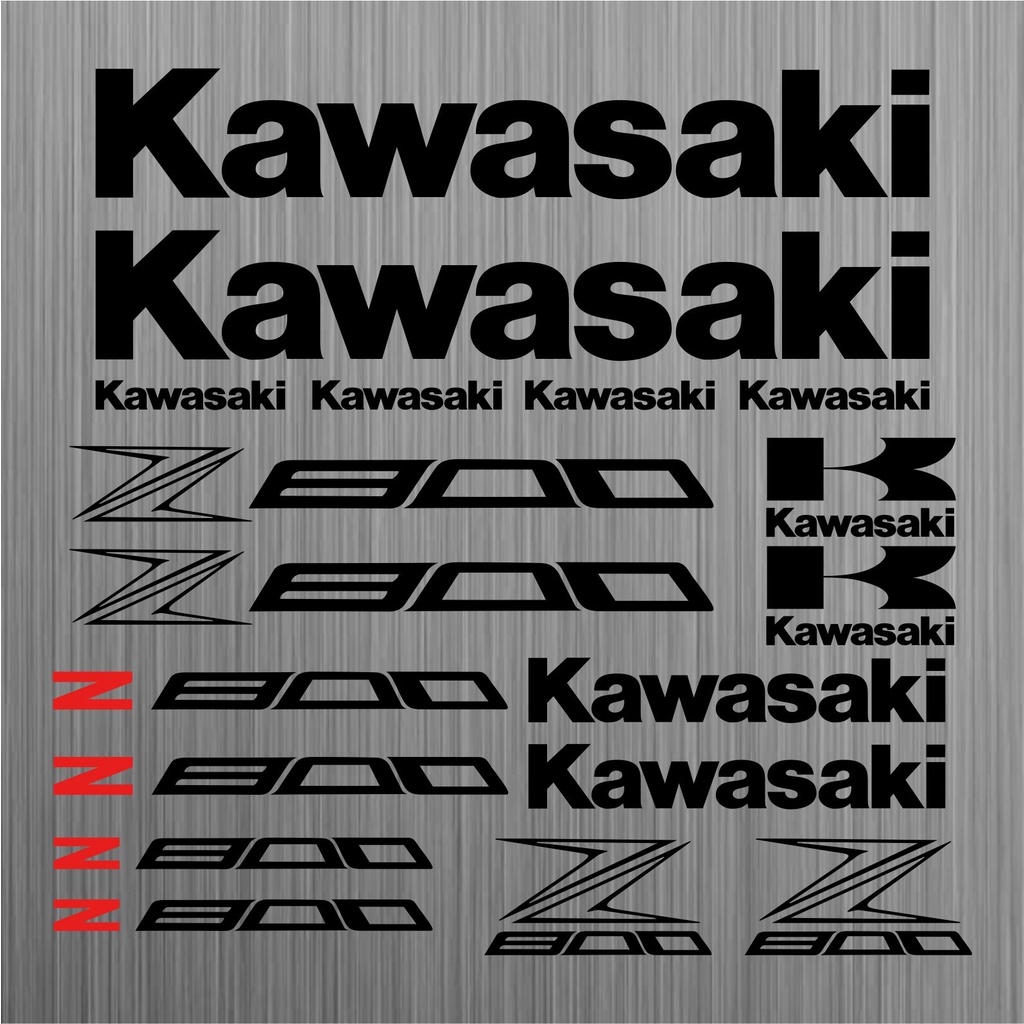 Kawasaki Z800 sticker decal motorcycle 18 Pieces Shopee Malaysia