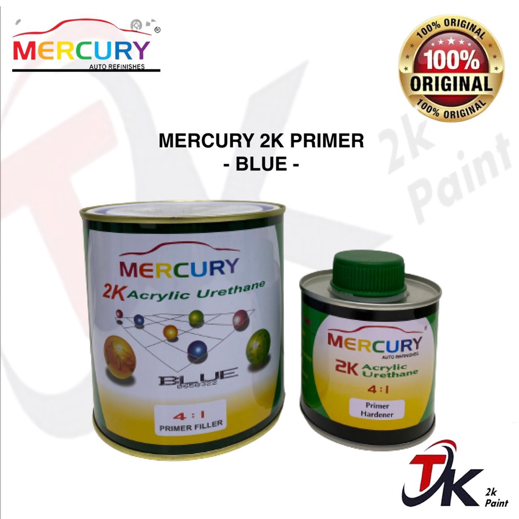 MERCURY 2K PRIMER / 2K UNDERCOAT / PRIMER KERETA / 1 LITRE WITH