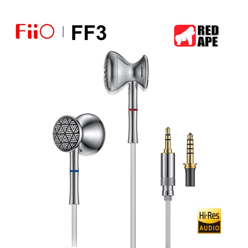 Fiio Ff3 14 2mm Dynamic Driver Earbuds With Swappable 3 5 And 4 4