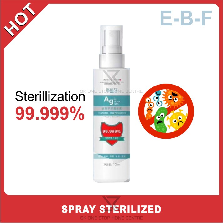E-B-F SPRAY SANITIZER WITH SILVER IONS New antibacterial technology ...