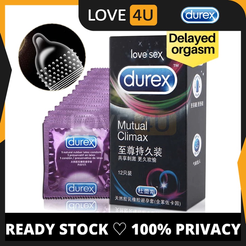 Durex Condoms 10pcs Durex Love Mutual Climax Safe Delay Ribbed Dotted