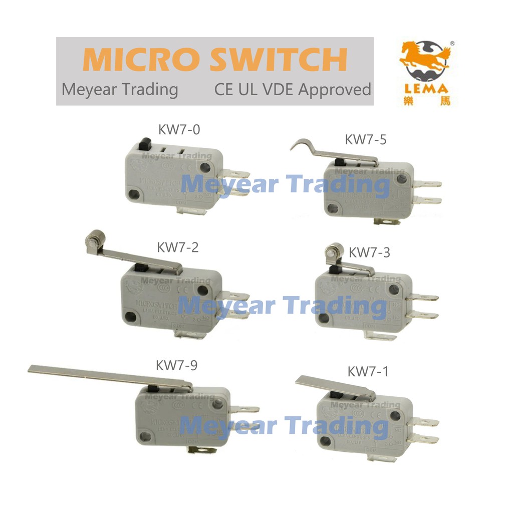 Microinterruttore SPDT KW7-0 – Leva Diritta 16A – Nuovo Componenti Elettronici - Foto 3
