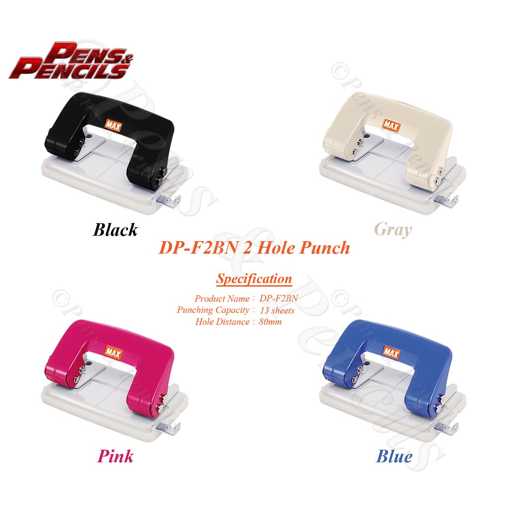 Max Punch 2 Hole Paper Puncher DP-F2DN2