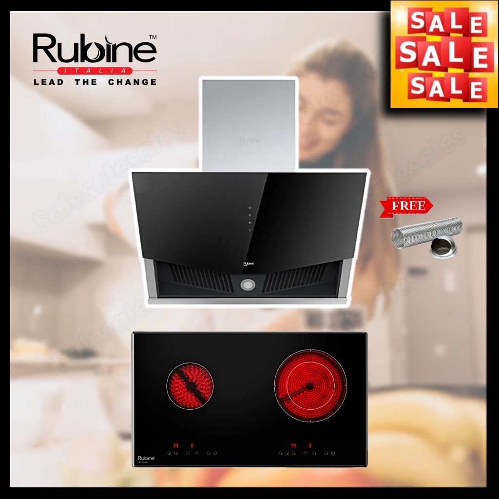 Rubine RCHMARKBL Designer Hood + Builtin Hobs COMBO Packages