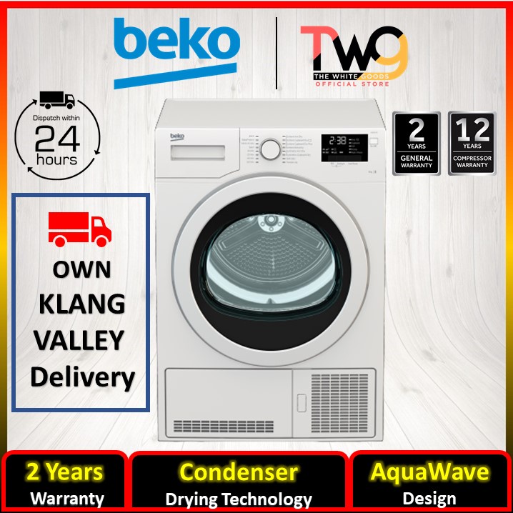 [OWN KLANG VALLEY DELIVERY] BEKO DCJ83133W 8KG CONDENSER TUMBLE DRYER ...