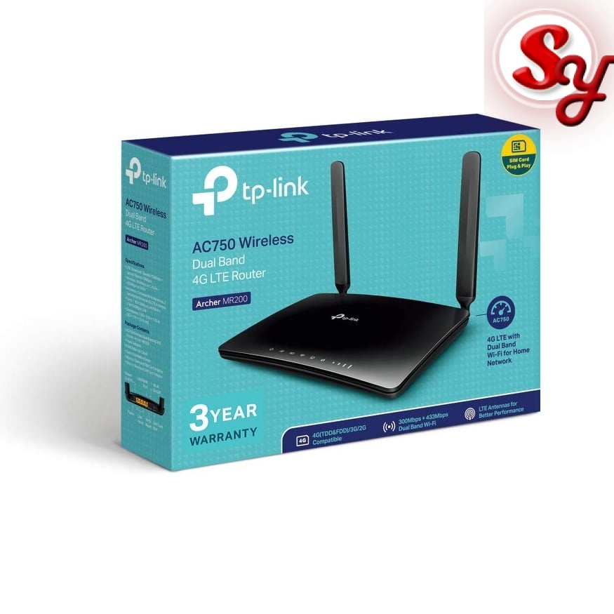 (SECOND HAND)TP-LINK MR200 AC750 Dual Band 5Ghz 4G LTE WiFi SIM Router ...