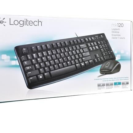 Original Logitech MK120 USB 2.0 Keyboard and Mouse Combo (Black ...