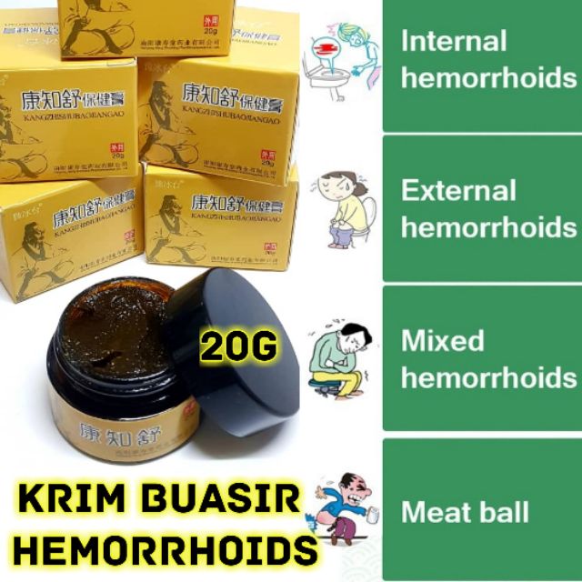 Krim Buasir Hemorrhoids 20g Obat Cina Herbal Shopee Malaysia