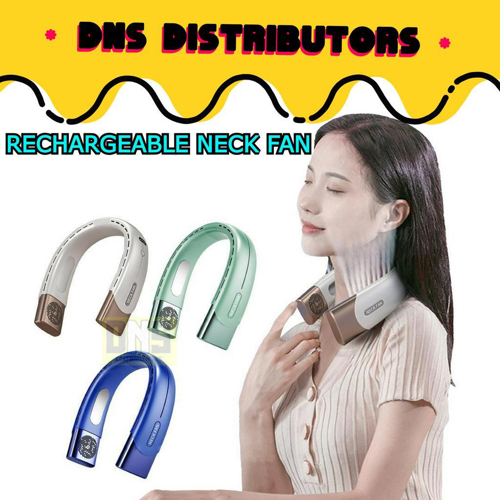 Portable Neck Fan Hands Free Bladeless Fan USB Rechargeable Mute Sports ...