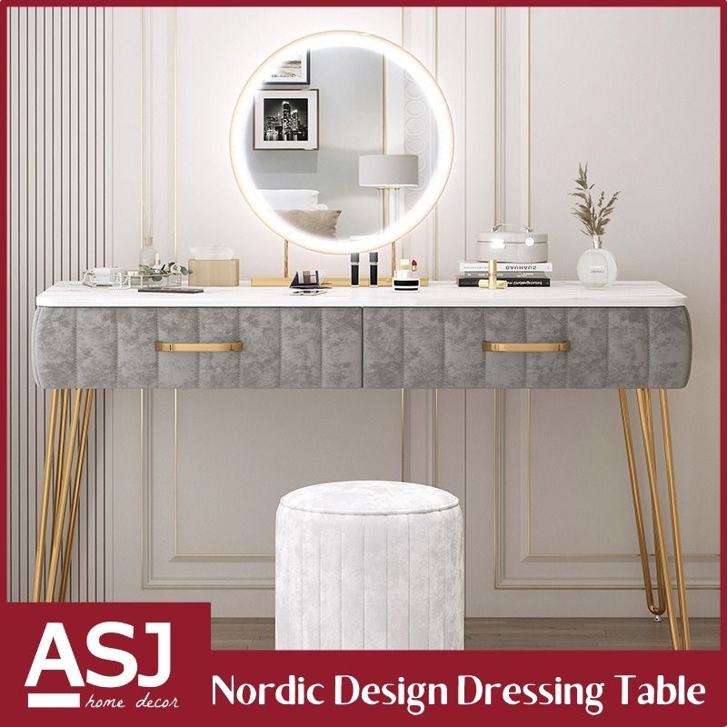 [PREORDER] ASJ_Modern Design Light Luxury Dressing Table with Drawer