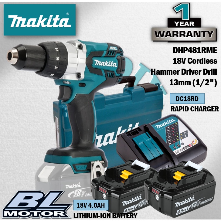 MAKITA DHP481Z DHP481RFE DHP481RME DHP481RTE 18V Cordless Hammer Driver Drill 13MM 1 2 Shopee Malaysia