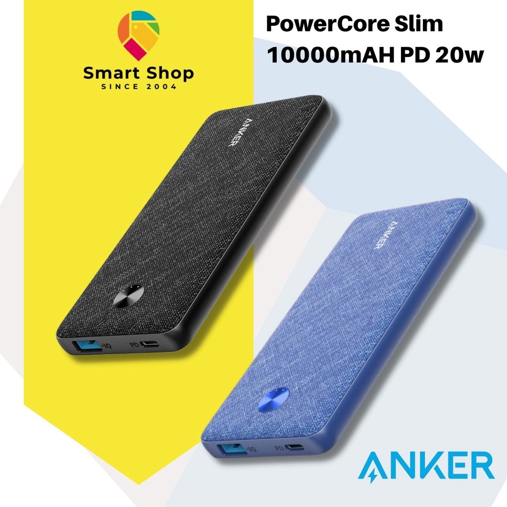 Anker A1244 Powerbank Usb C Portable Charger 10000mah With 20w Power Delivery Powercore Slim 2275