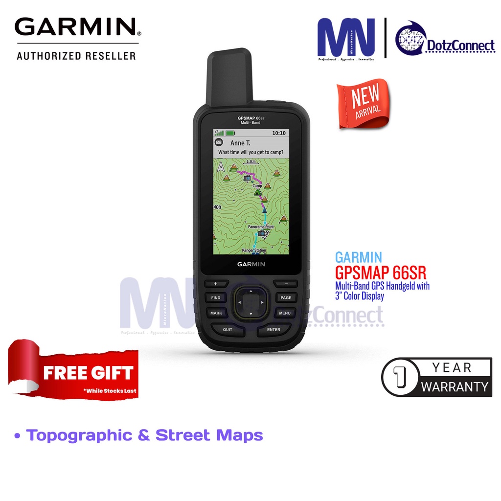 Garmin GPSMAP 66SR MultiBand GPS Handheld with Sensors and TOPO Maps