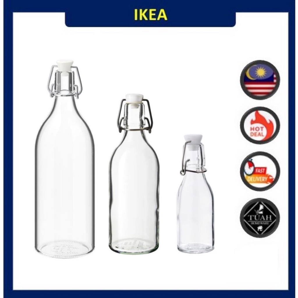 ENKELSPÅRIG water bottle, stainless steel/beige, 0.5 l - IKEA