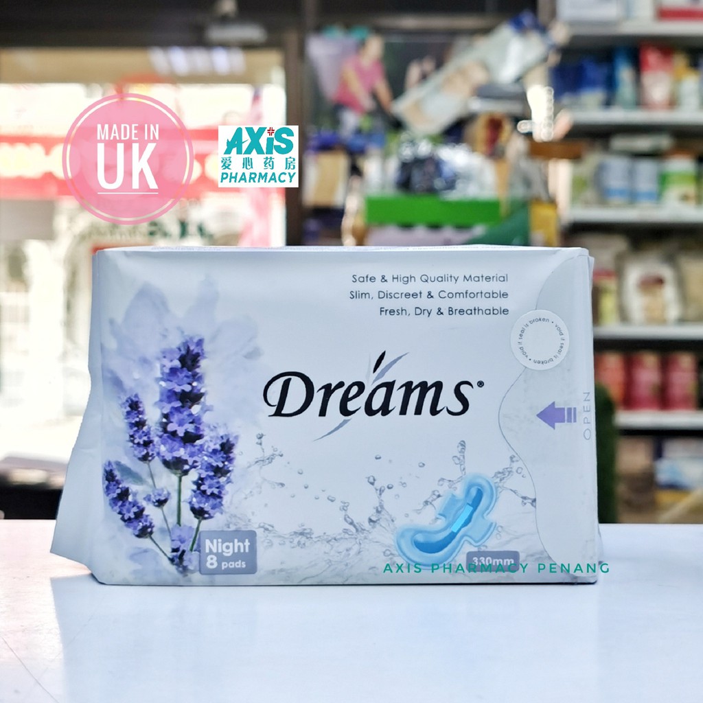 DREAMS NIGHT SANITARY 8 PADS (EXPIRY DATE MAY 2025) Shopee Malaysia