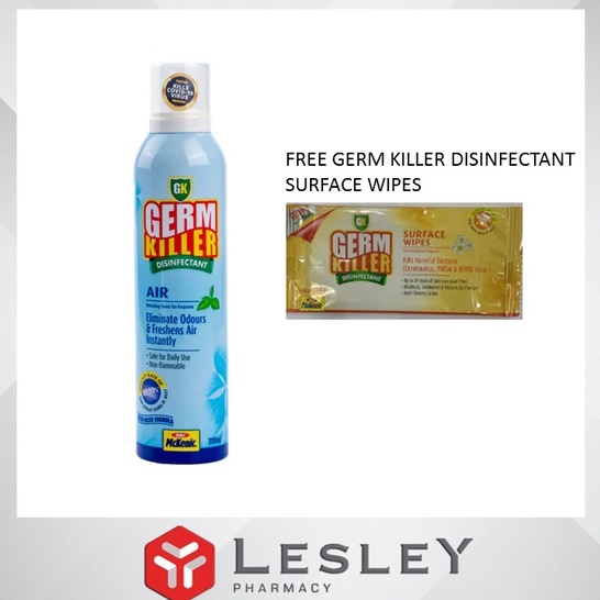 Germ Killer Air 300ml (Free Germ Killer Disinfectant Surface Wipes