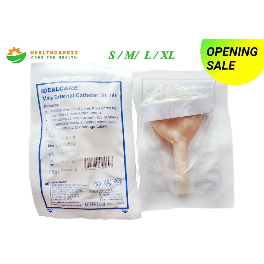 IDEALCARE Male External Catheter ( S / M / L / XL ) 1PC Shopee Malaysia