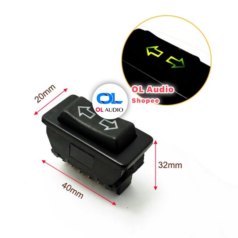 4Pcs 5-Pin Car Window Rocker Switch – Universal Power Door Lock Switches, DC 12V/20A Black