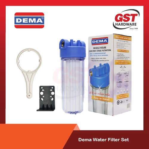 10" Dema Water Filter Set 3/4" c/w Cartridge Dema Kitchen Water Filter