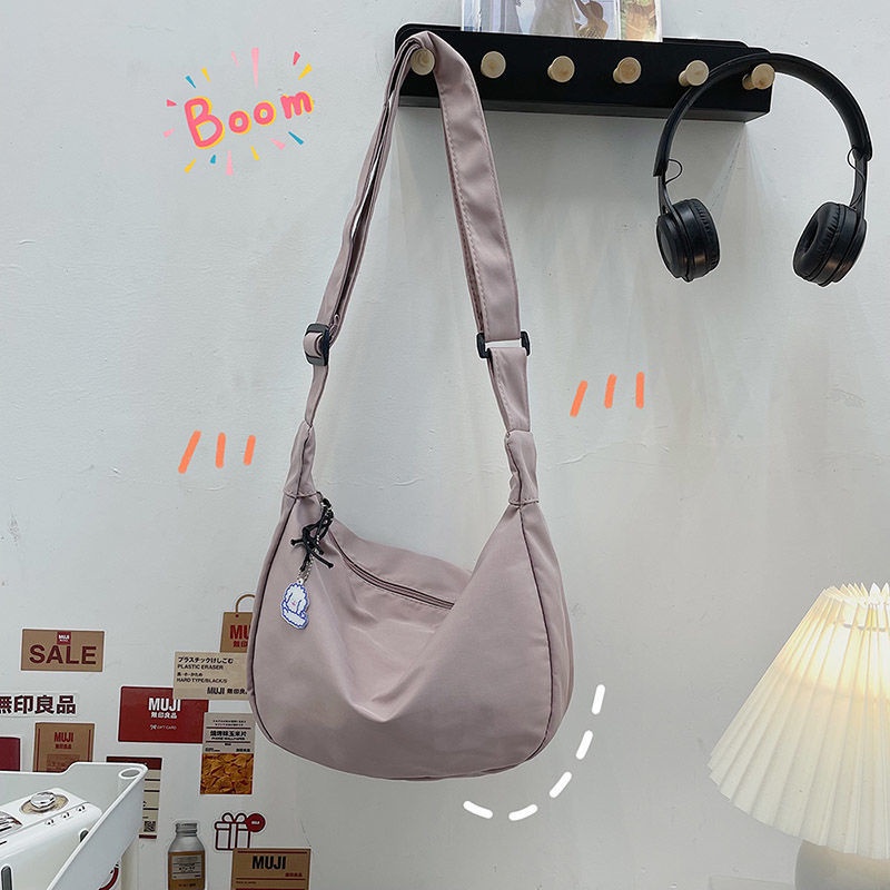 Korean Nylon Shoulder Bag Women Simple Sling Bag Crossbody Bag Laides ...