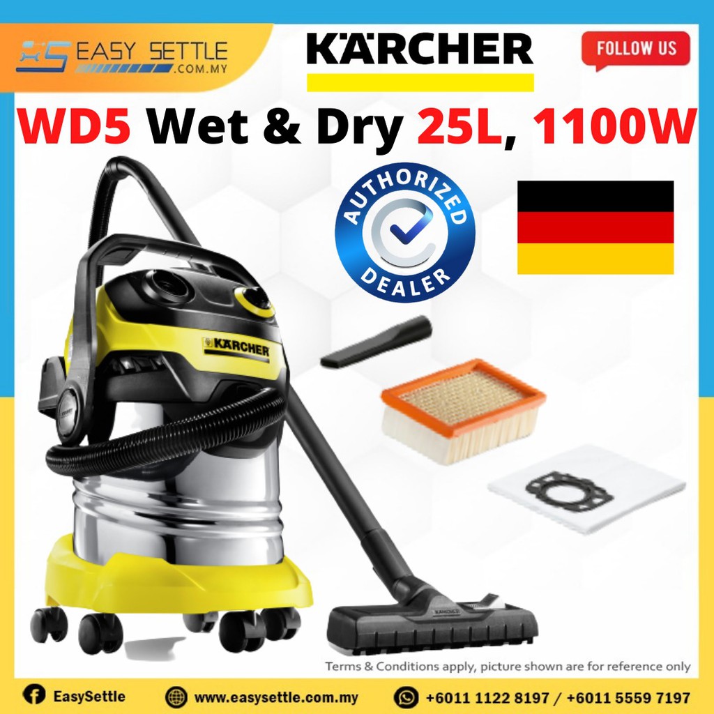 Karcher WD5 Premium Multipurpose Wet And Dry Vacuum Cleaner (1100 W