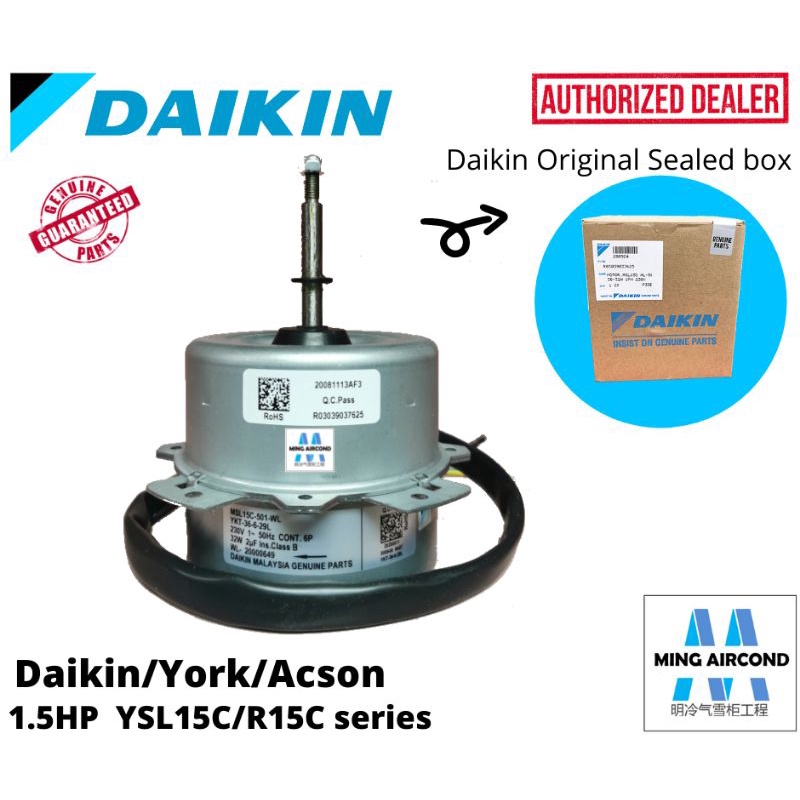 ORIGINAL DAIKIN OUTDOOR FAN MOTOR ( 3P547185-1 A ) | Shopee Malaysia