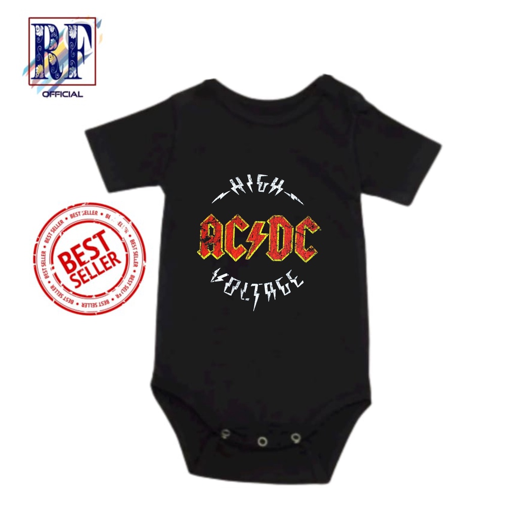 HITAM Acdc High Voltage tshirt band Metal rock tee jumper baby kids ...