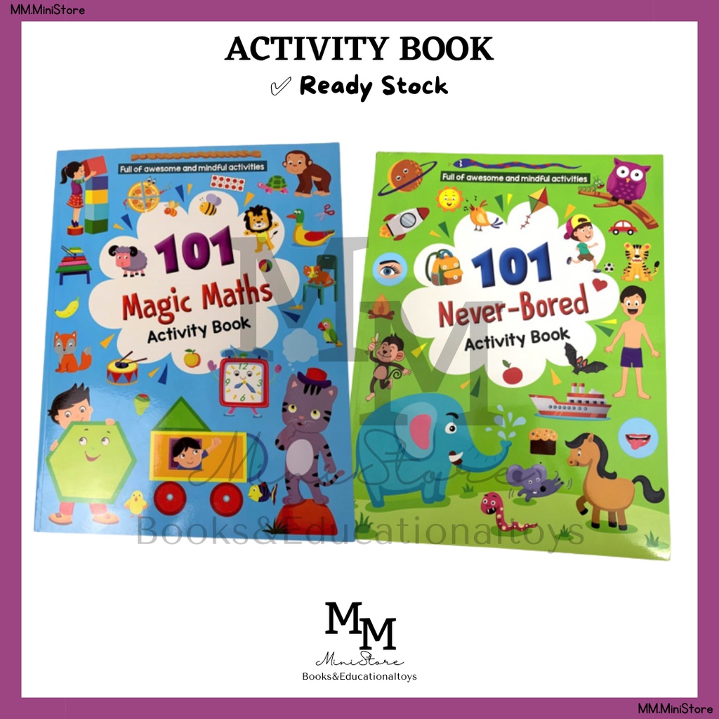 Activity Book 101 Magic Math & Never-Bored (Numbers Maze Shapes) | Buku ...