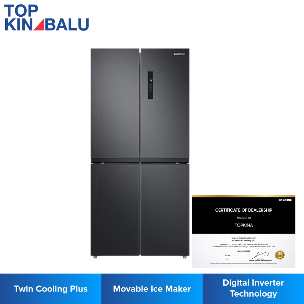 [SABAH ONLY] SAMSUNG 511L RF48A4000B4/ME FRENCH DOOR TWIN COOLING