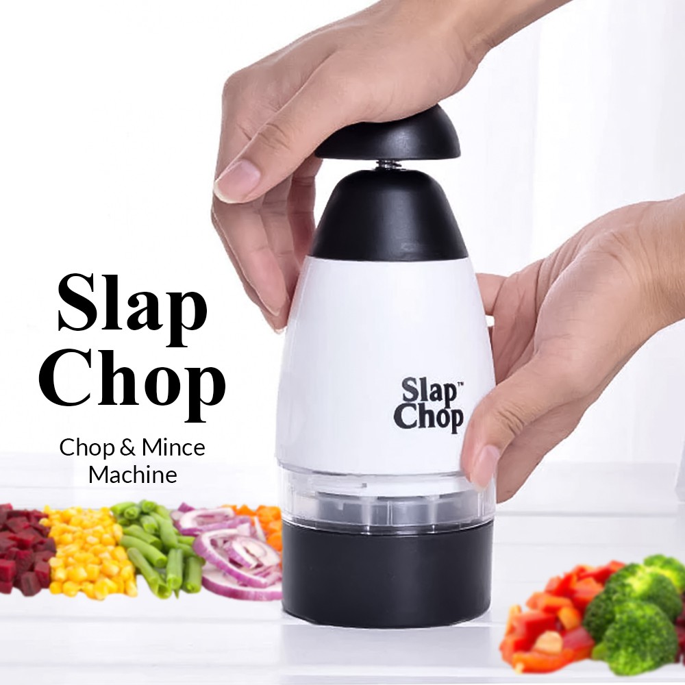 SLAP CHOP Hand Chopper Cutter Mince Slice Dice Vegetable Garlic Onion ...