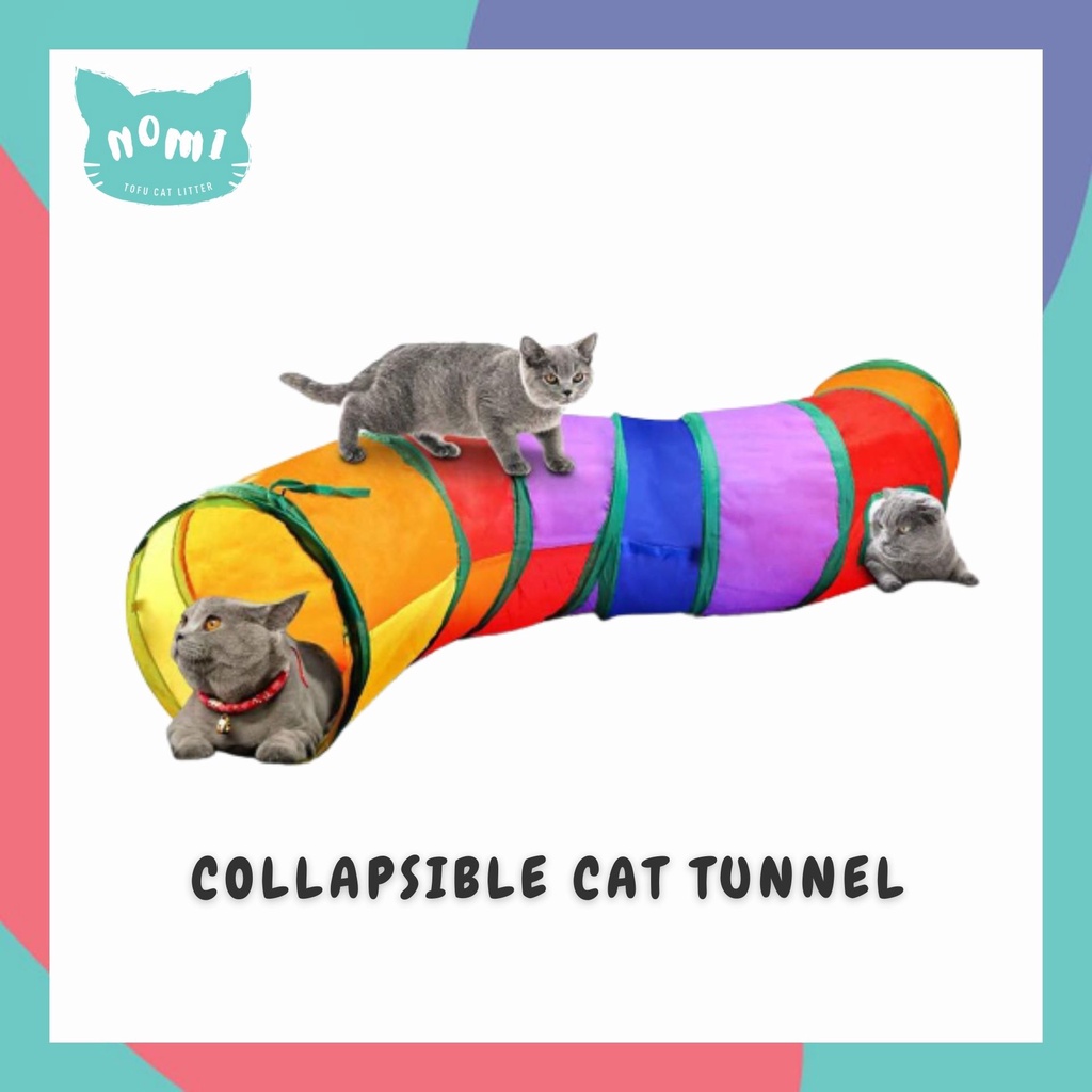 NOMI Cat Toys Collapsible Cat Tunnel, Rain Play Cat Tunnel | Shopee ...