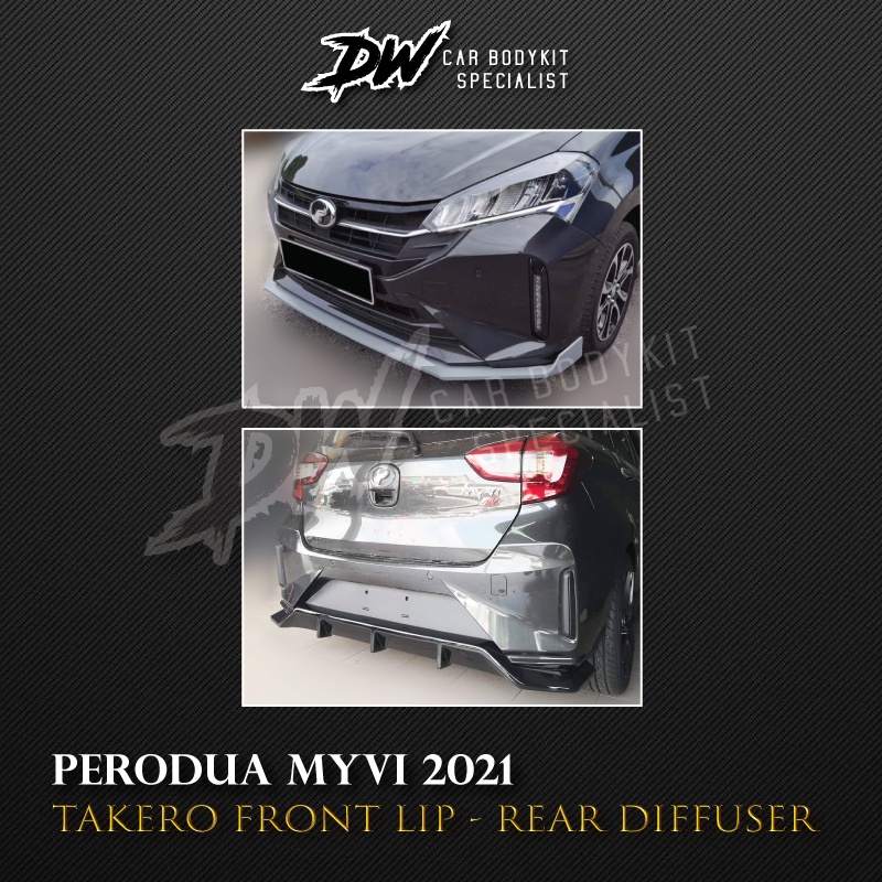 Perodua Myvi 2021 Takero Front Lip/Rear Diffuser | Shopee Malaysia
