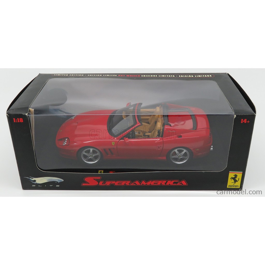 💯 % Original) Hot Wheels Elite 1:18 Ferrari Superamerica 2004 (Red) -  J2927