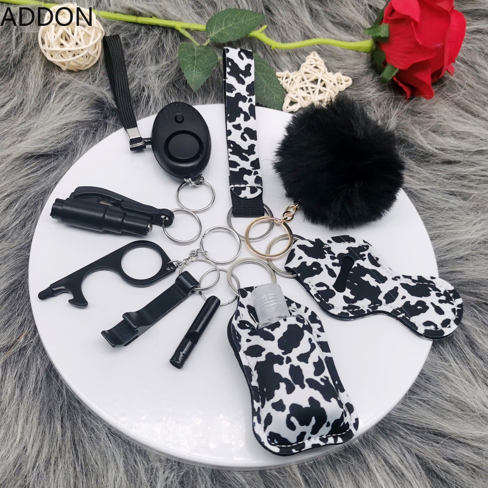 Self Defense Keychain Set Women's Alarm 130 DB Keychain Gift for Girl