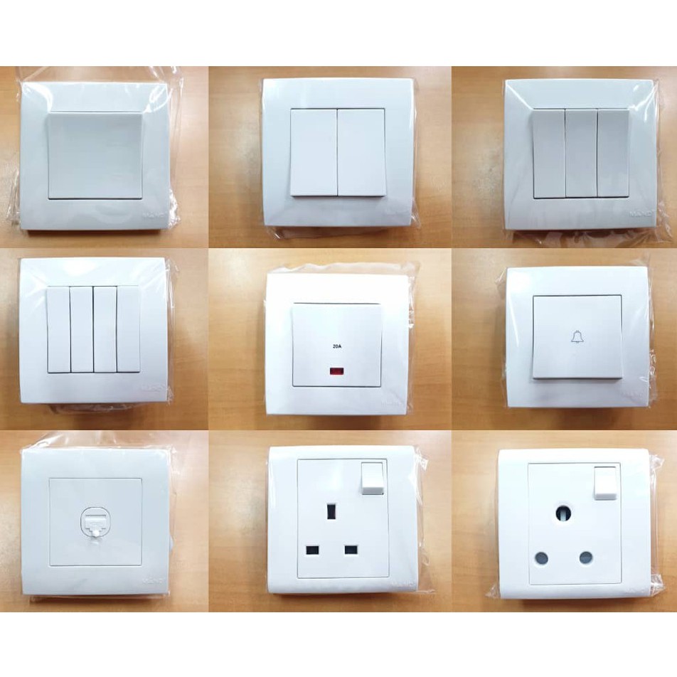 🔥SIRIM + READY STOCK🔥 SR-MIND Switches & Sockets, White | Shopee Malaysia