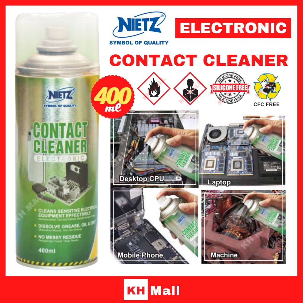 Nietz Aerosol Spray Electronic Contact Cleaner Clean Mother Board Handphone Sensitive 1380